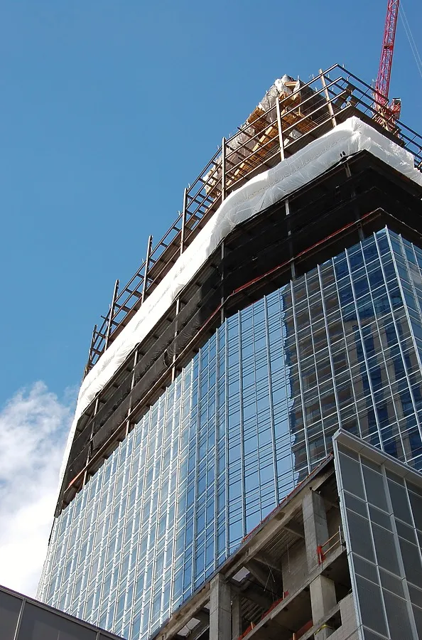 Looking up from the south