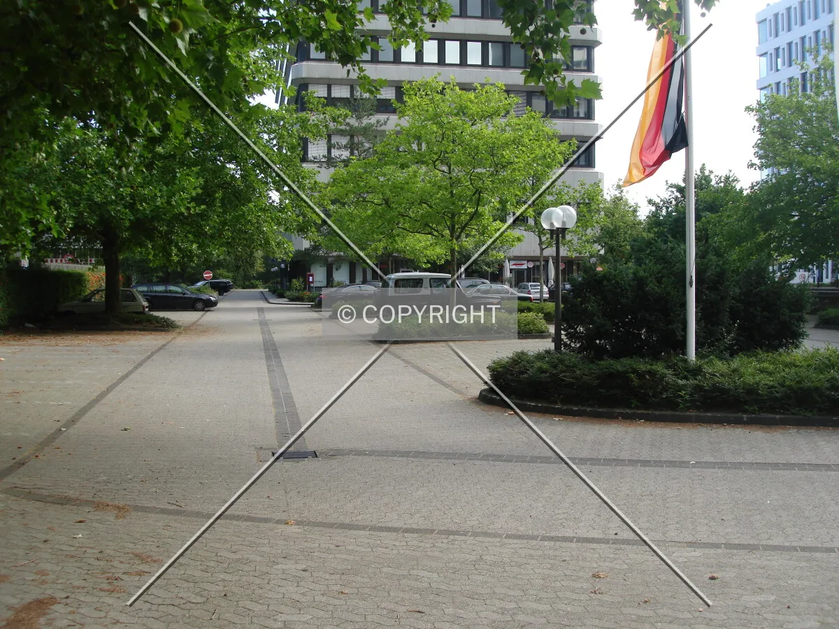 Car park in front of the building
