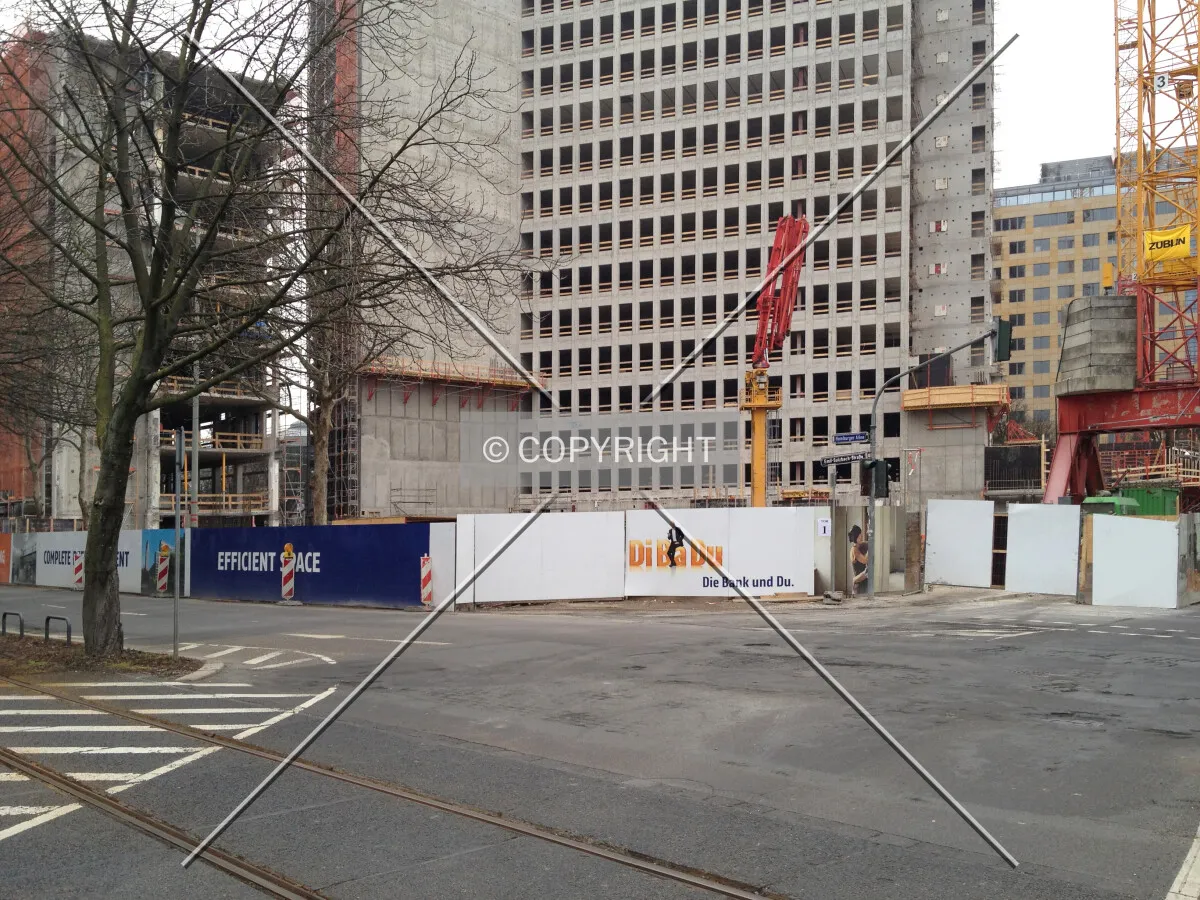 Construction work at the new Poseidon Haus building