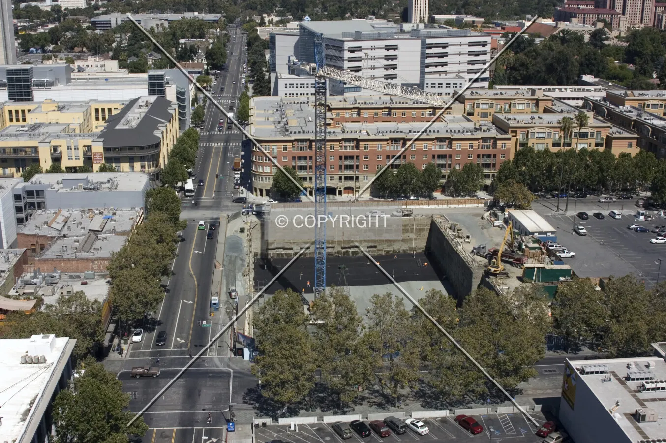 Full view of the construction site