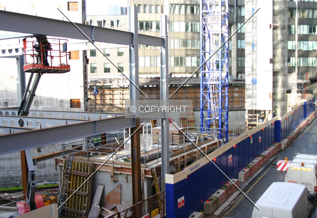 View into the pit from Holborn Viaduct
