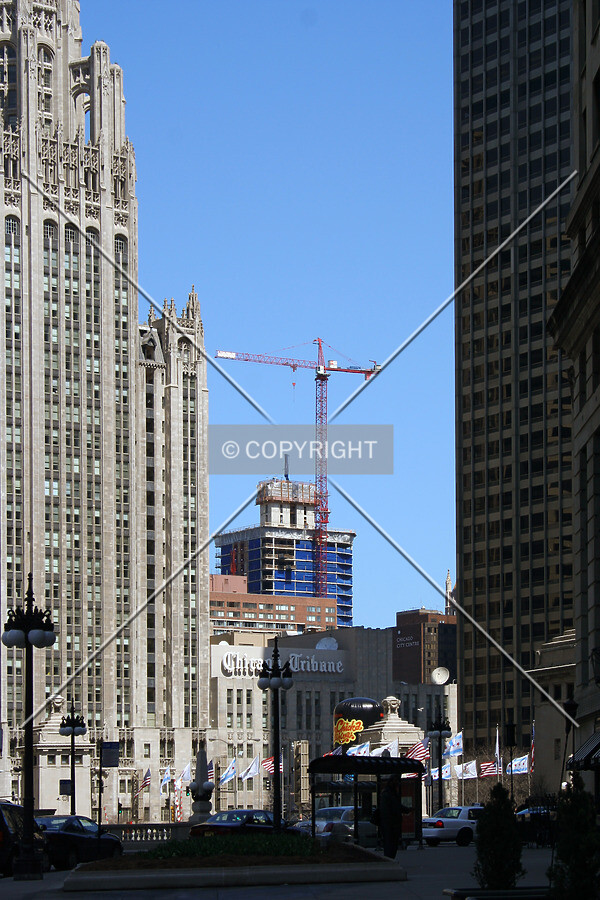 Looking northeast from Wacker Drive