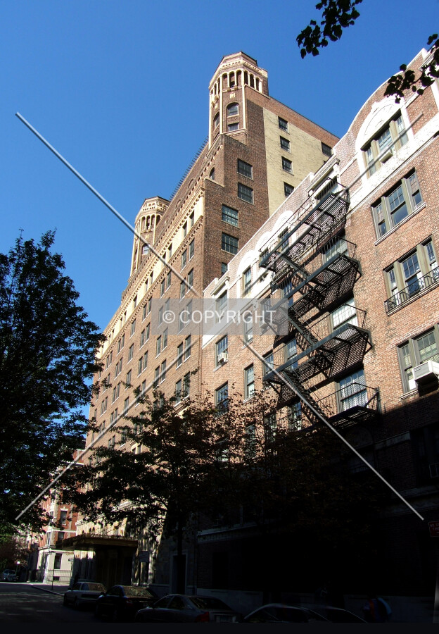 View from the southeast along Clark Street