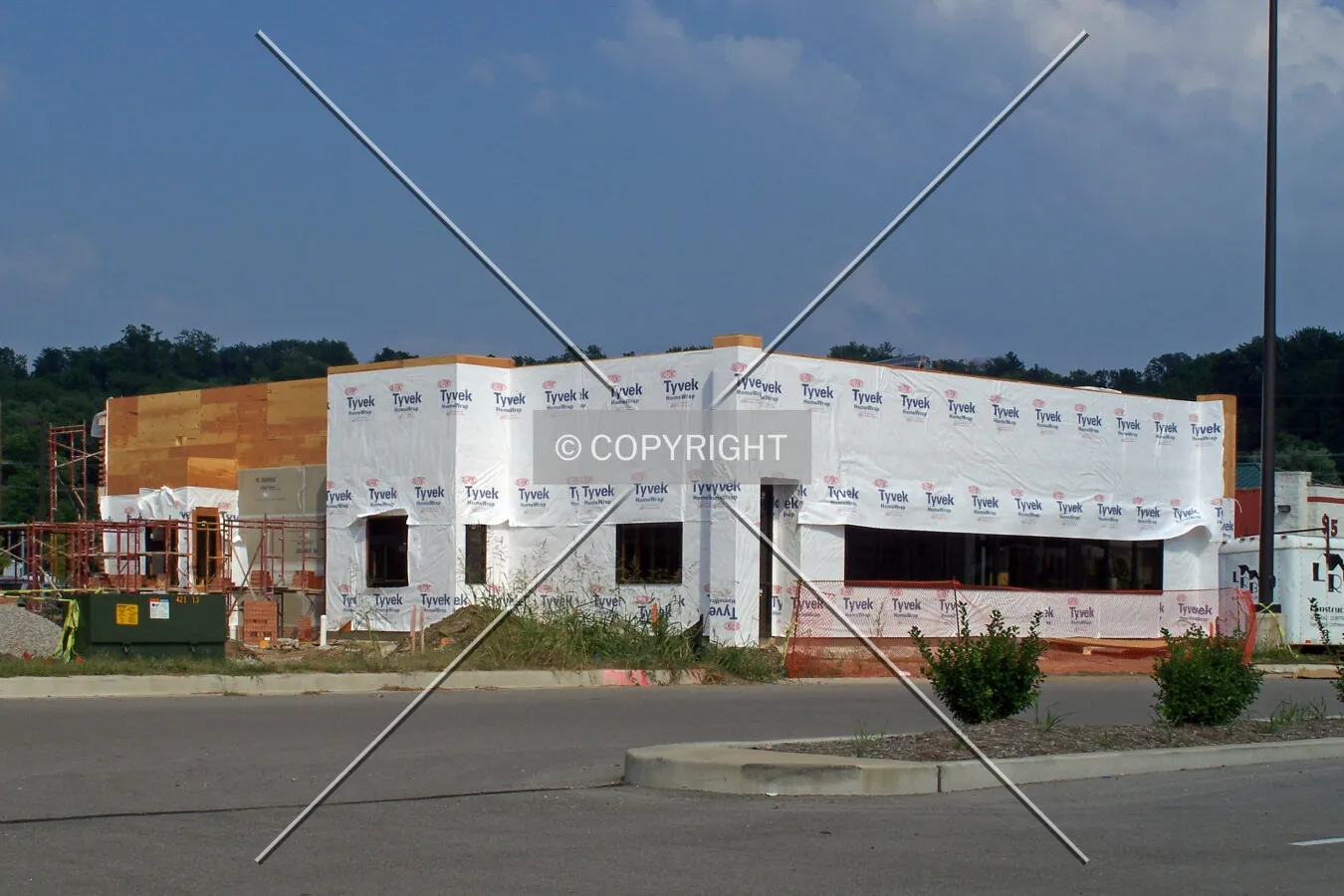 View from the south during construction; September 1, 2008