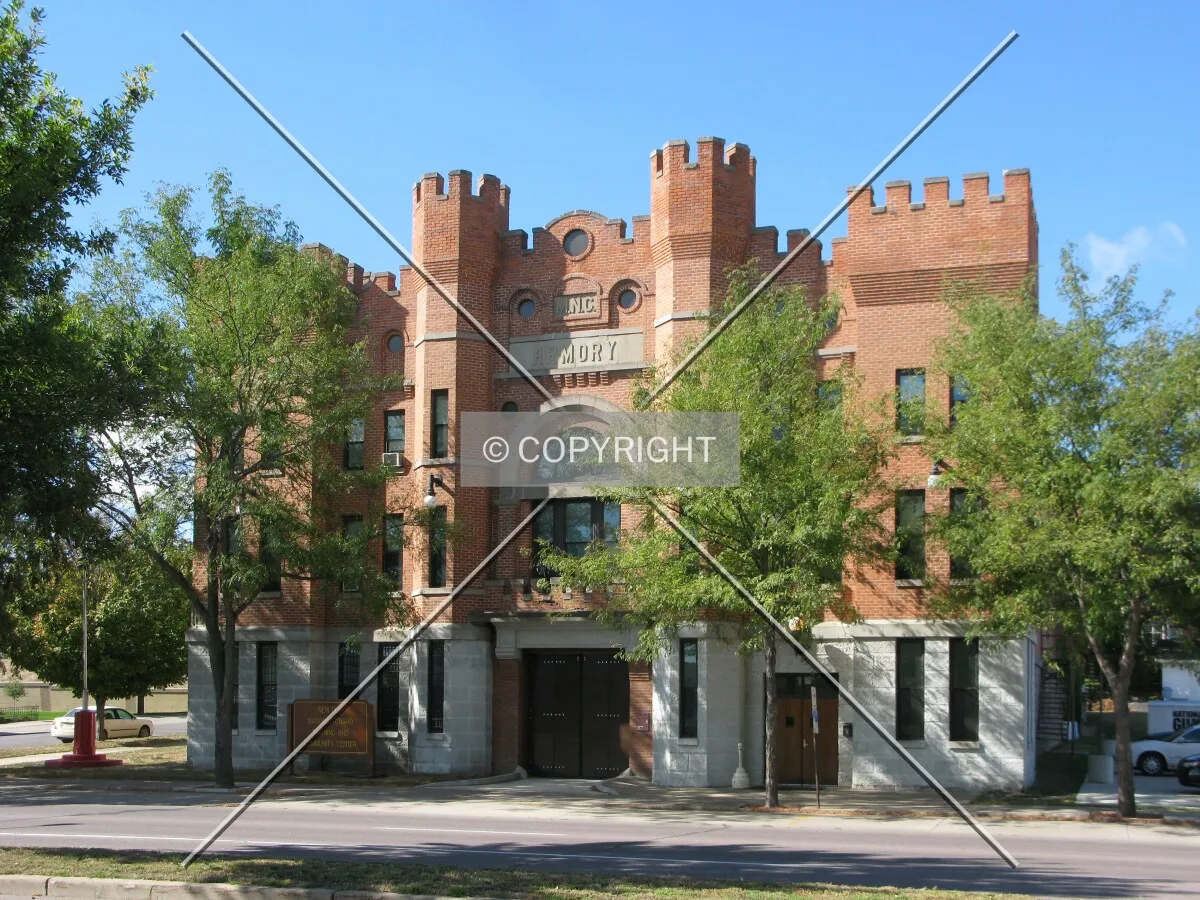 View to the southwest across North Broadway