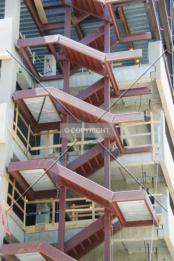Stairwell in the northeast corner