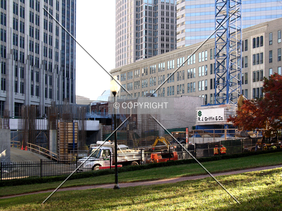 Looking southeast across North Church Street
