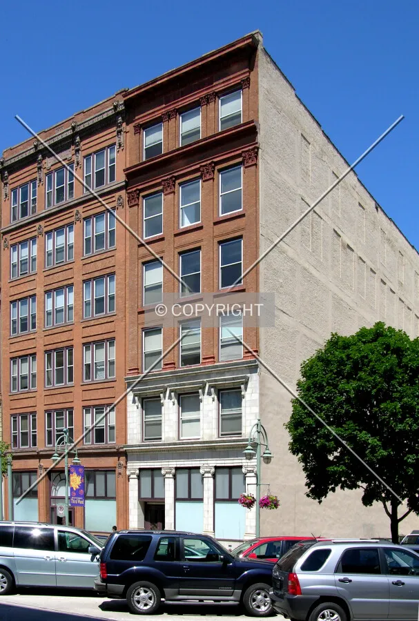 From the southwest across North Broadway