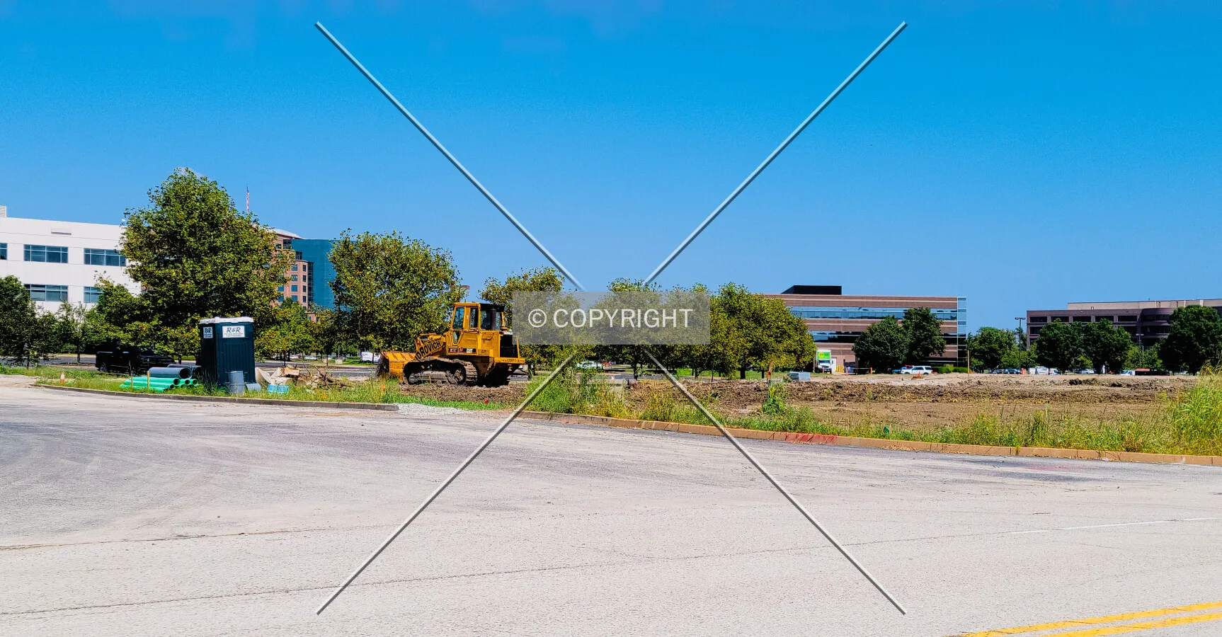 From the southwest during site work; August 24, 2021
