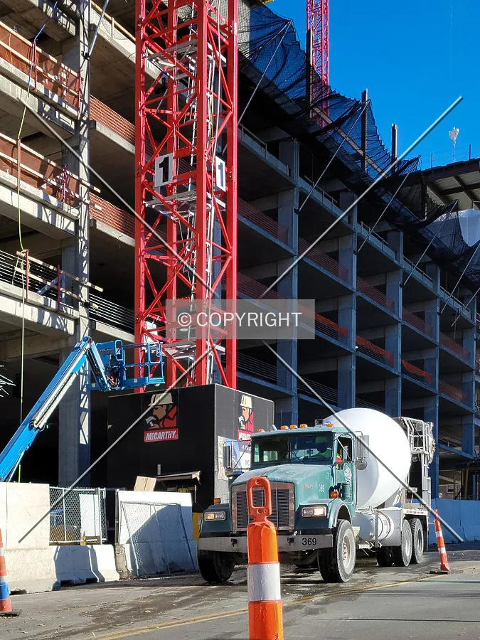 From the southwest during construction; December 3, 2021