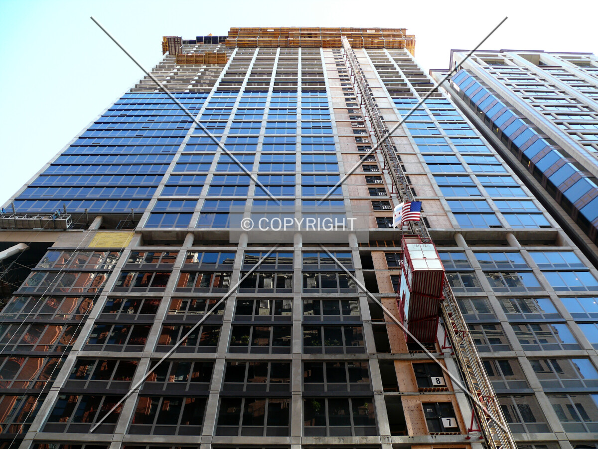 View up the north face as seen from Washington Street
