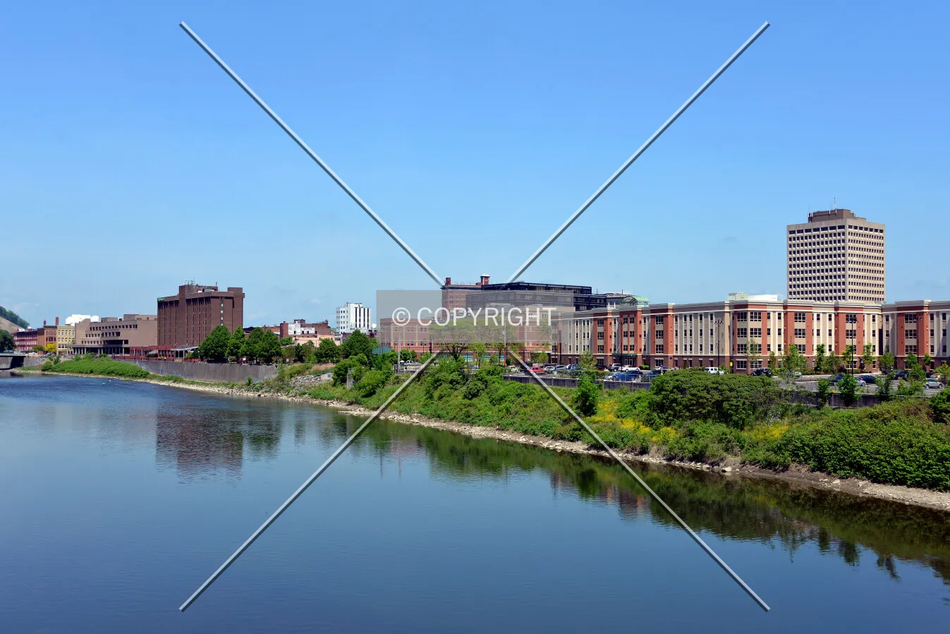 Downtown Binghamton skyline from the southwest