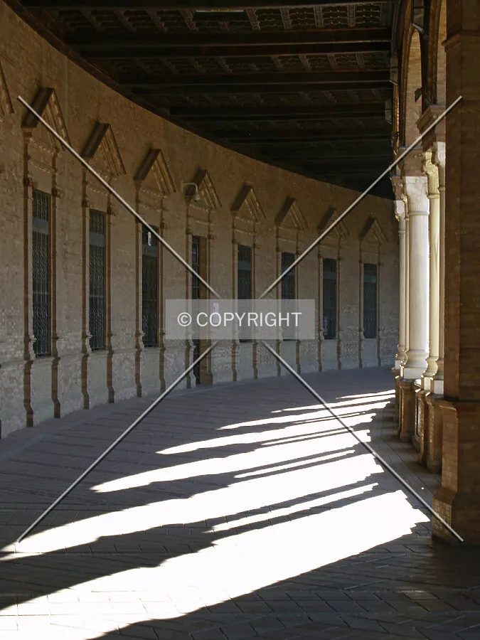 One of the corridors with arcades