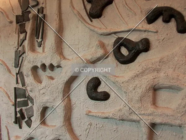 Artwork on the lobby wall