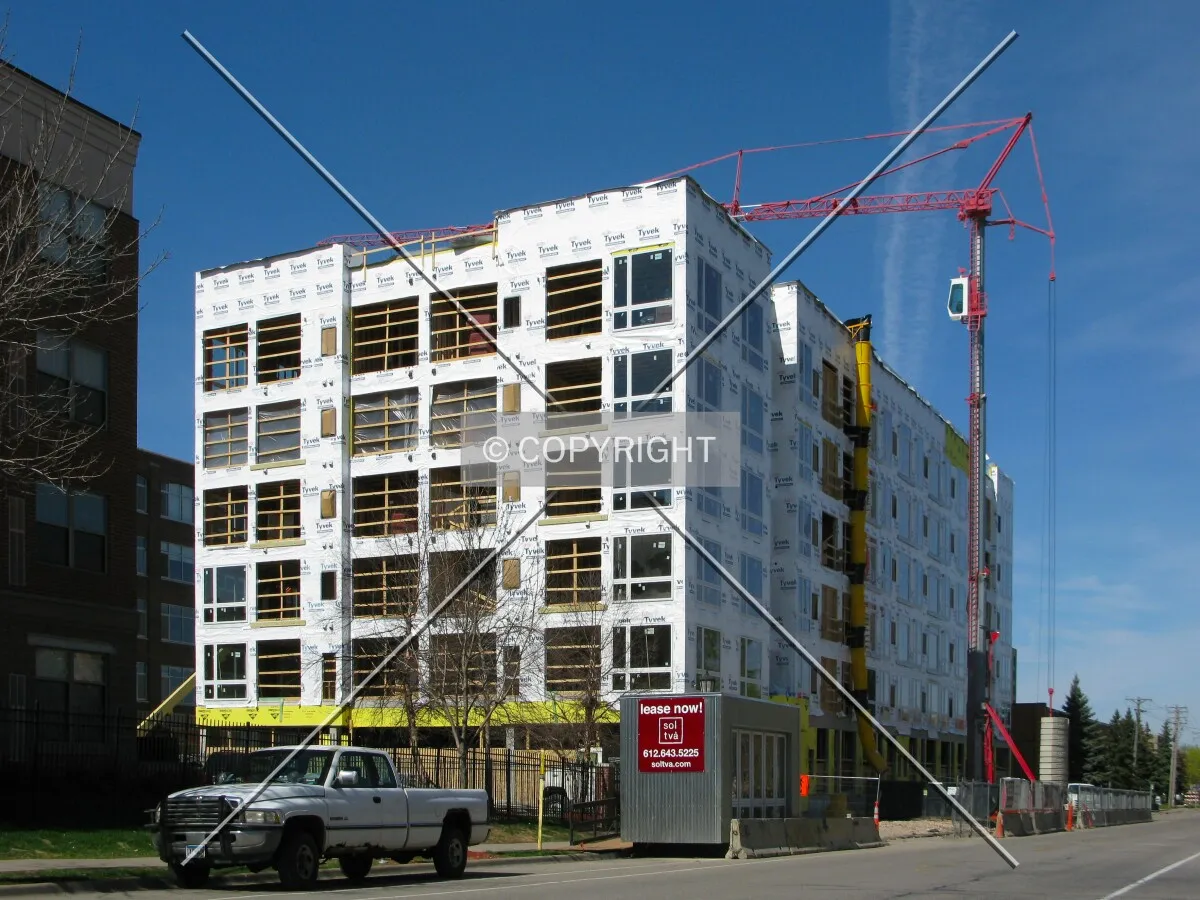 View to the northwest along 2nd Street North