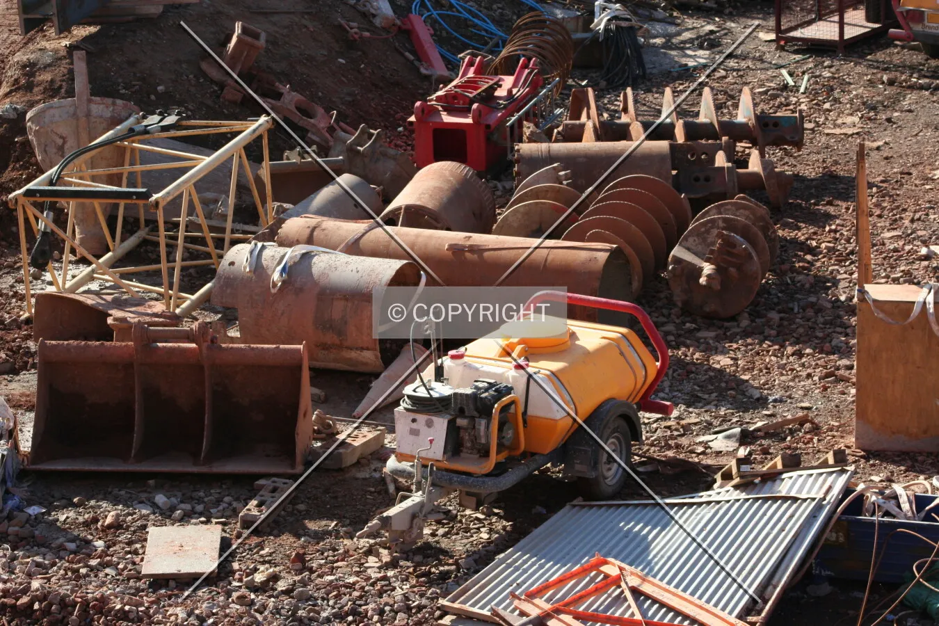 View of the construction equipment