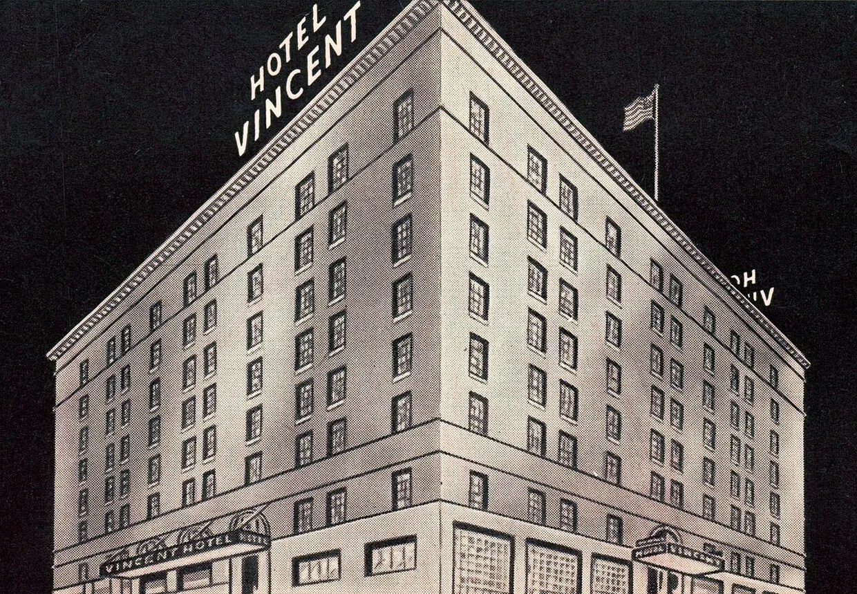 Vintage view from the southwest
