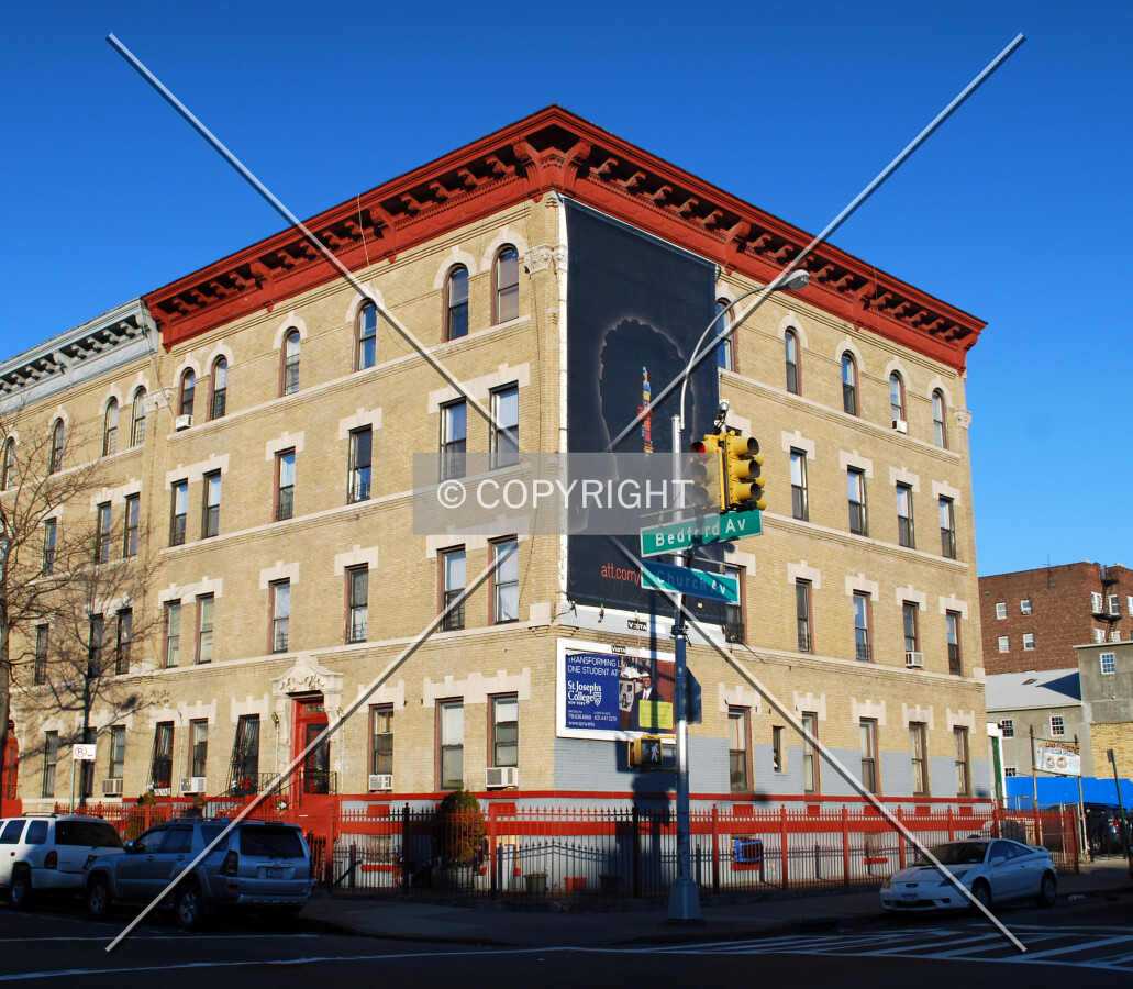 Viewed from the southwest from Bedford and Church Avenue
