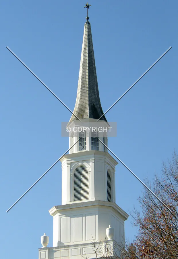 Detail of the steeple from the east