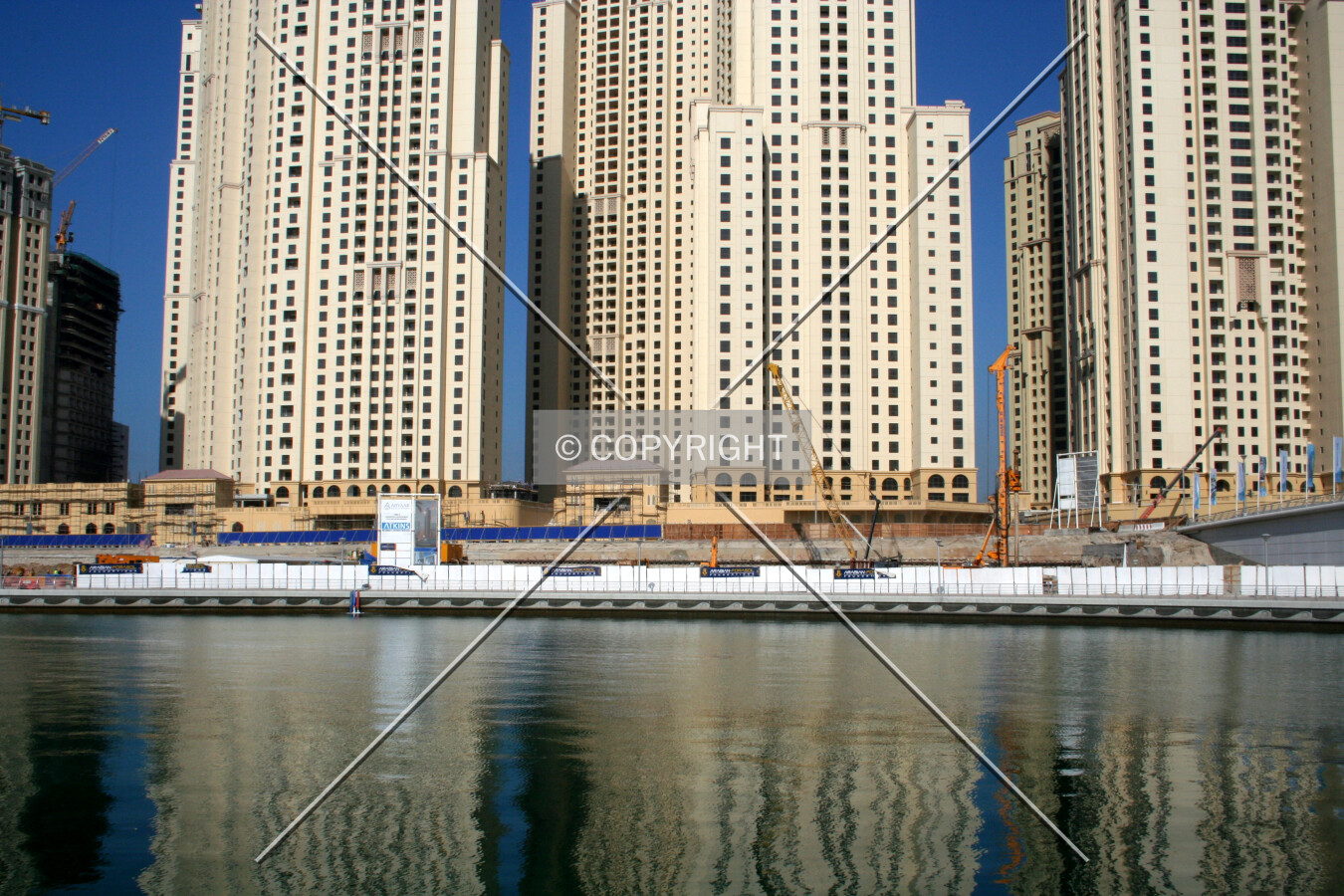 Full site view from across the marina