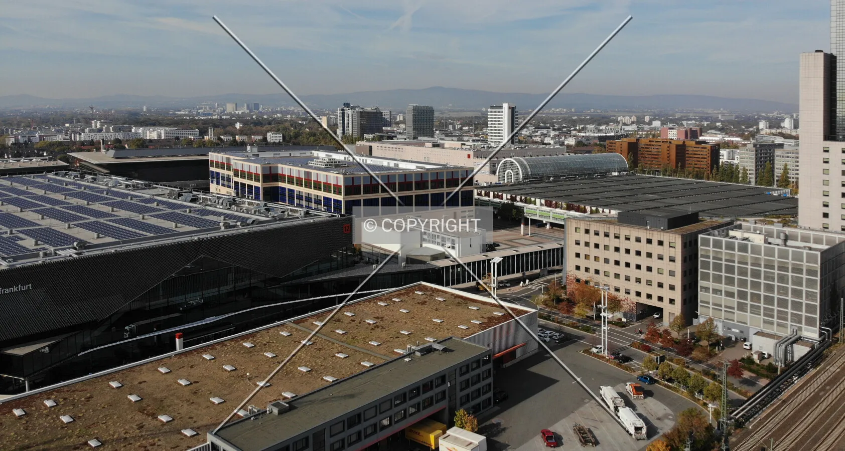 The trade fair area in Frankfurt