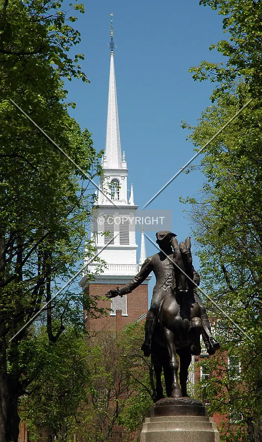 Alongside the status of Paul Revere from Hanover Street