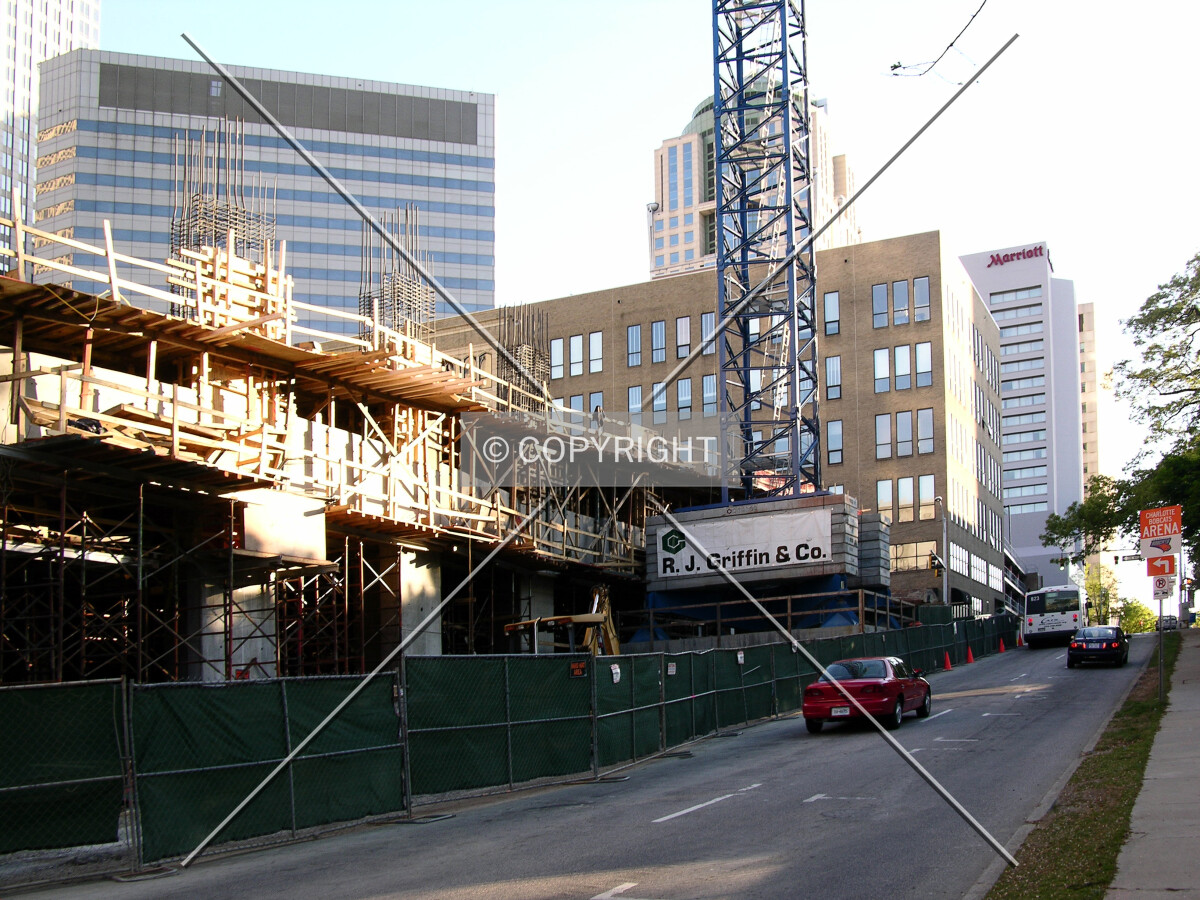 Looking southeast across North Church Street