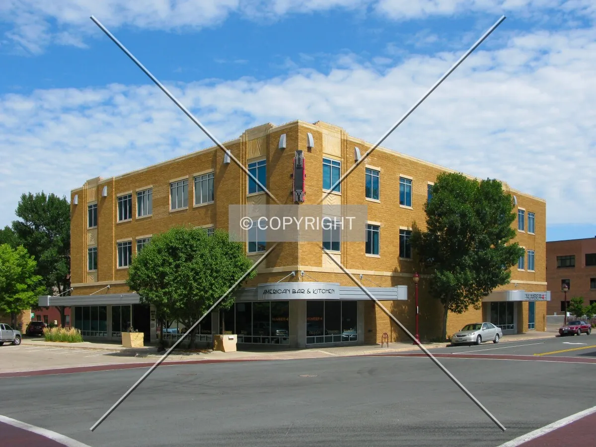 View to the north across Walnut Street & 2nd Street