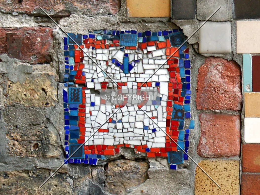 House number mosaic