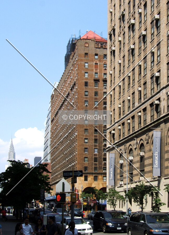 View from the southwest along Lexington Avenue