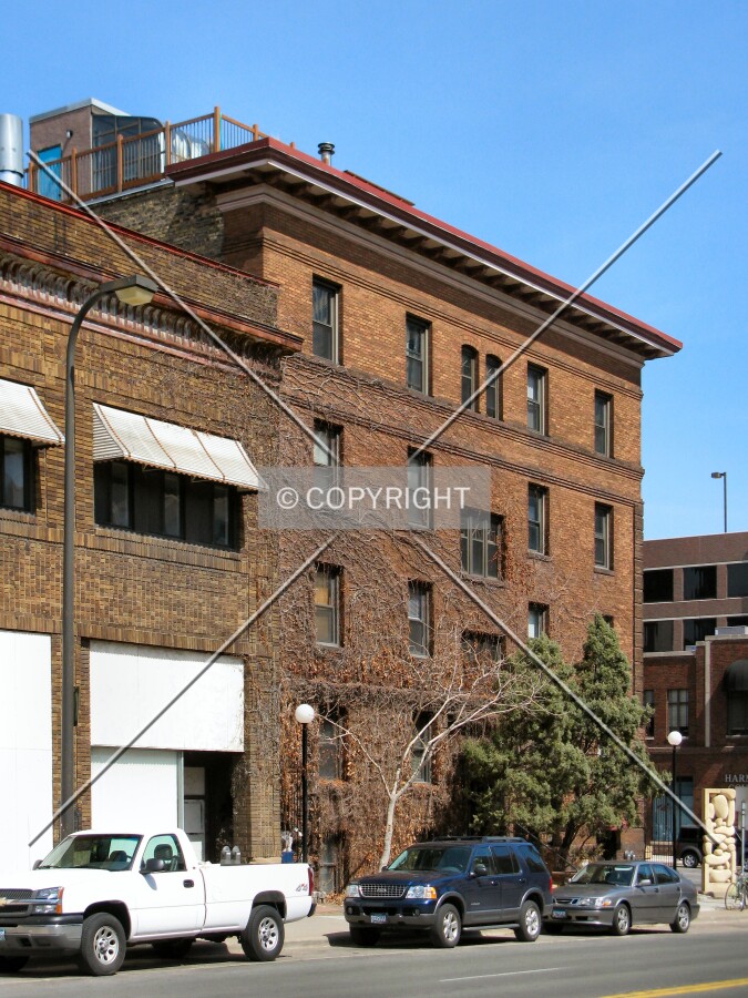 View to the northeast across Harmon Place