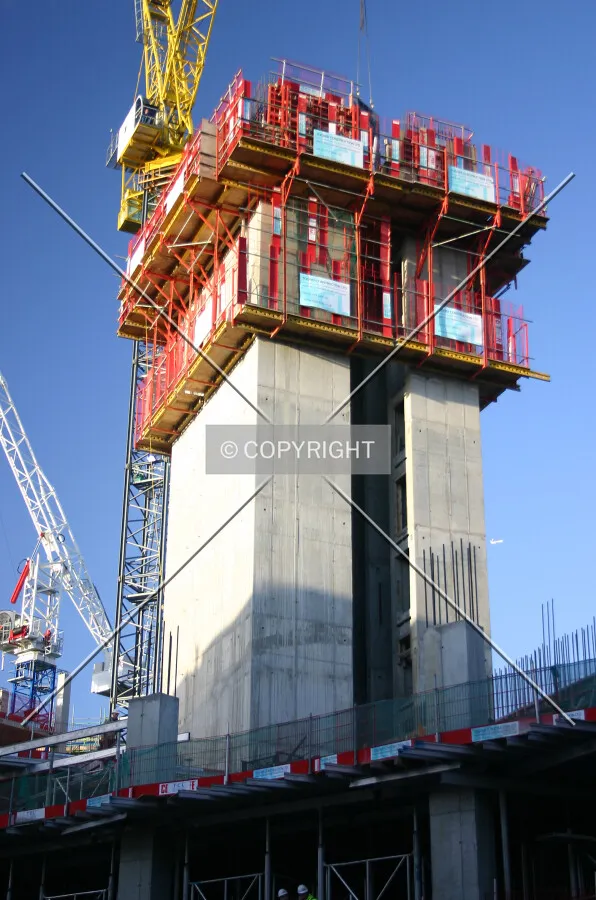 View north looking up the core from City Road
