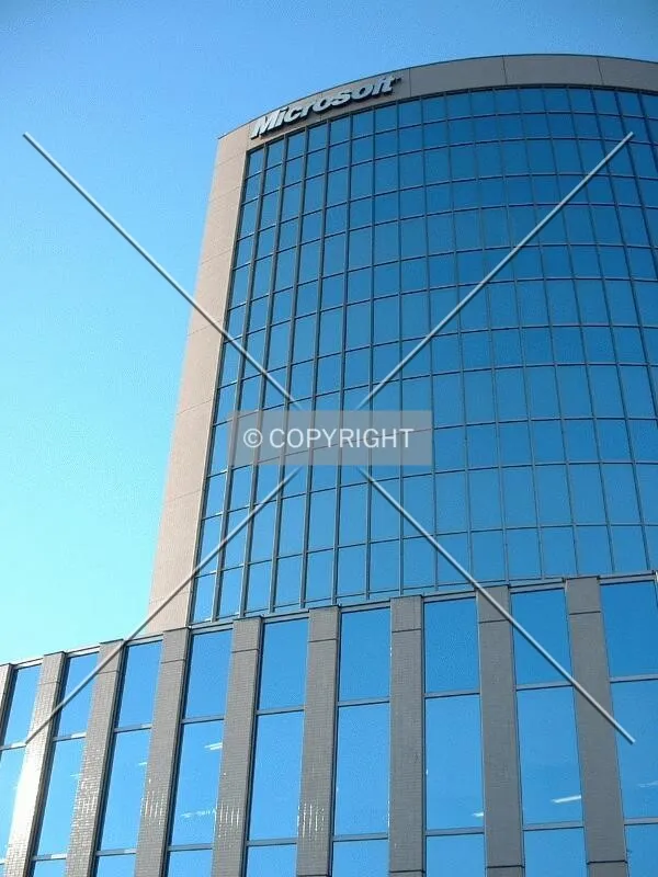 Blue windows on blue sky