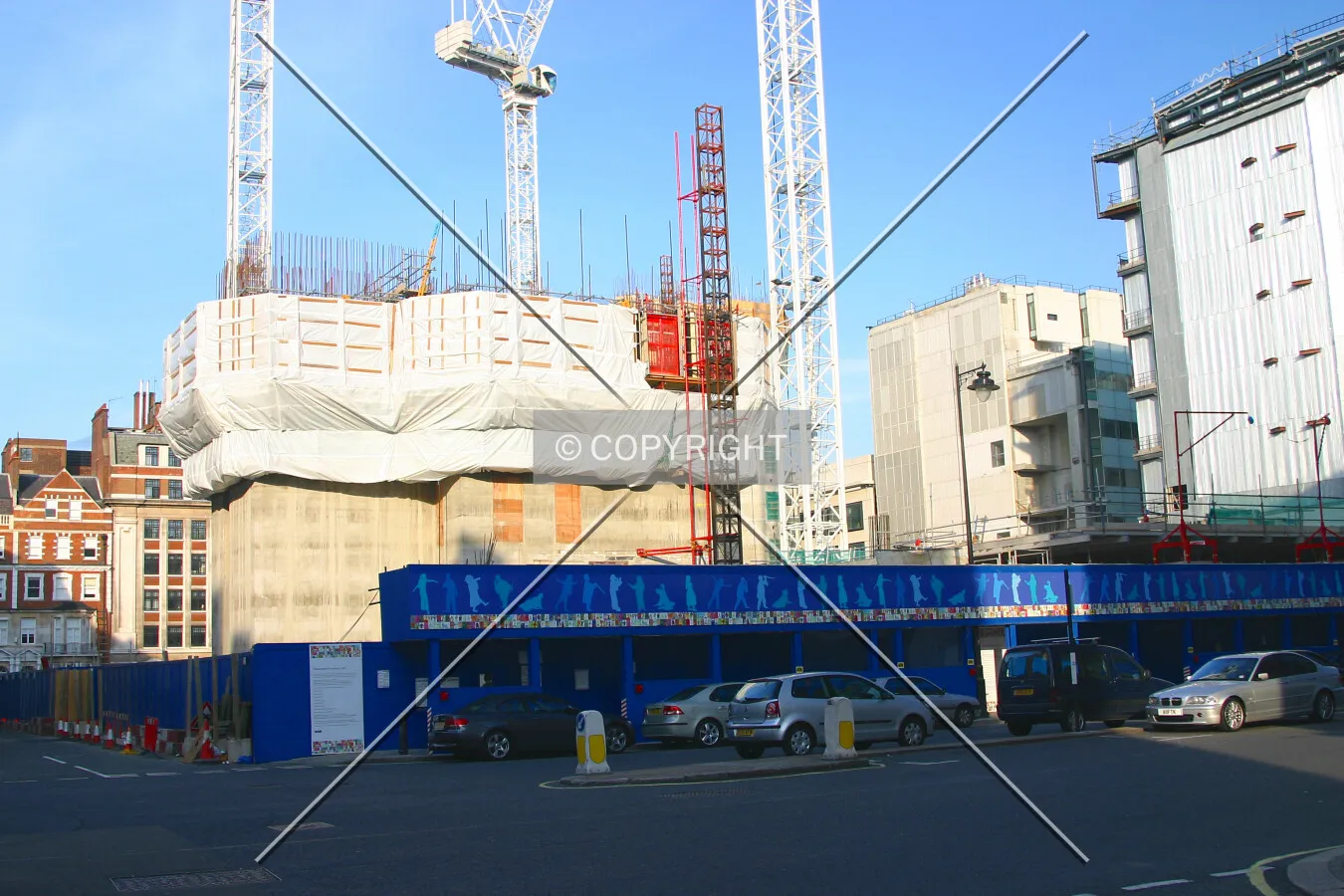 View east of the site from Portland Place