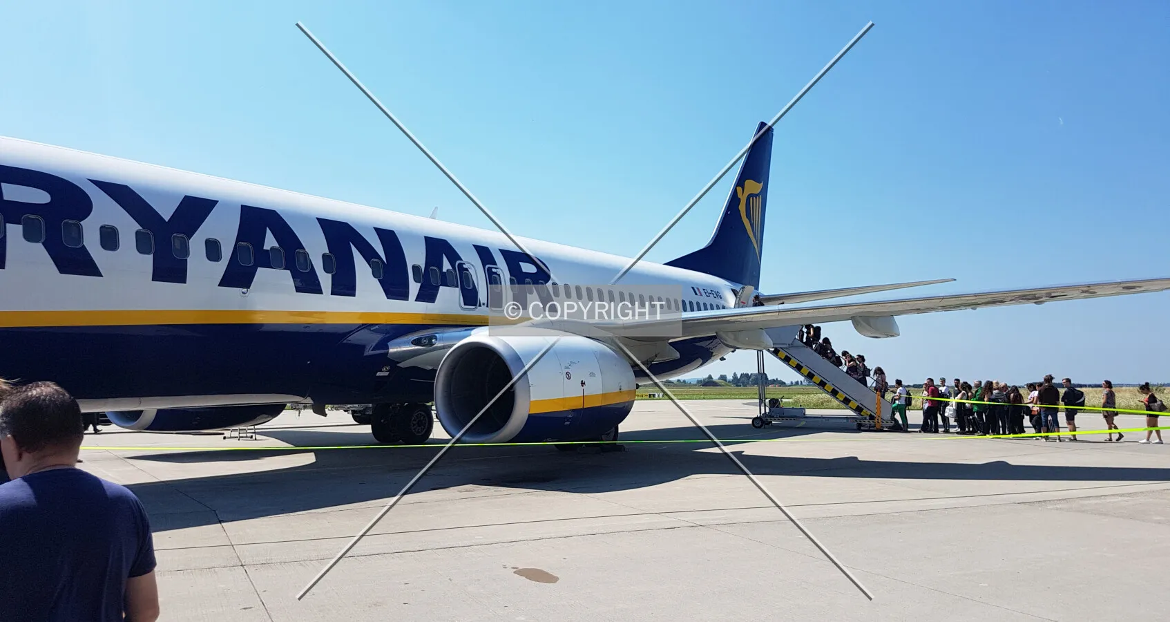 Ryanair airplane at Memmingen Airport