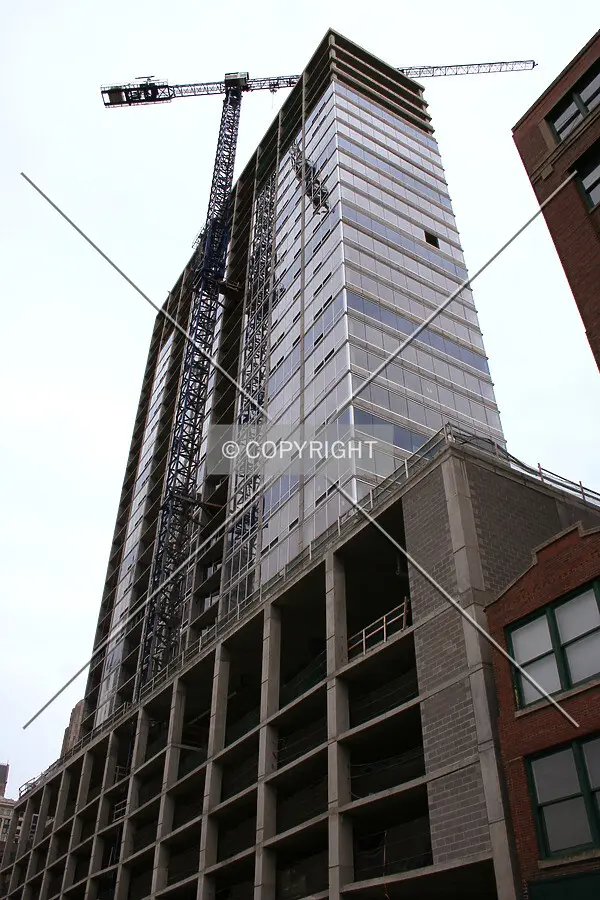 Looking up from the southwest