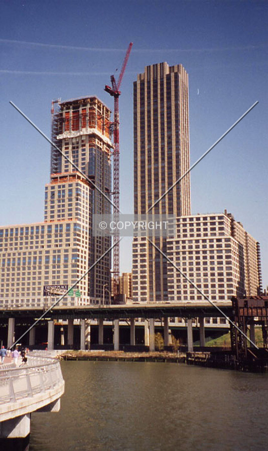 View from west with 220 Riverside at left