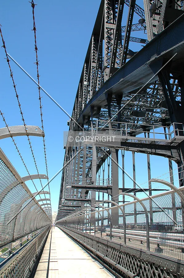 View along the pedestrian walkway