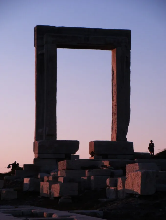 Arch silhouette against sunset