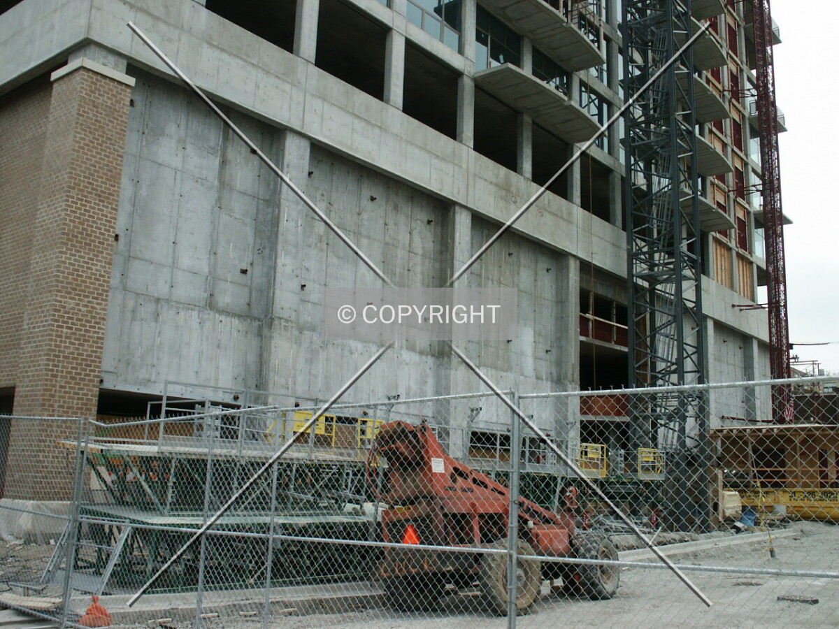North side of the base