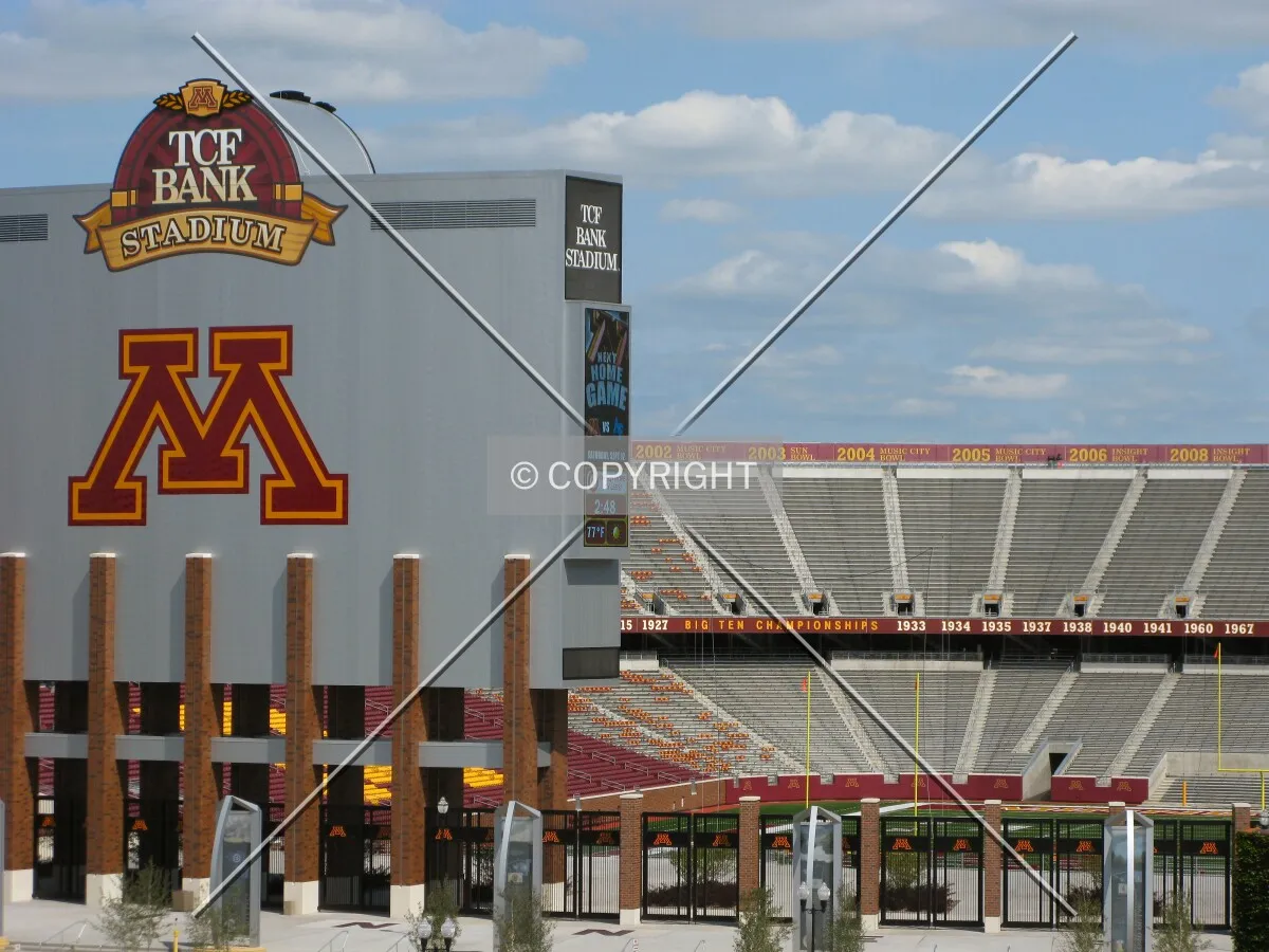 Scoreboard and distant edge of the bowl, from the University Avenue Ramp