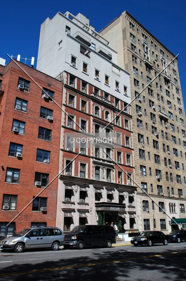 Viewed along Central Park West