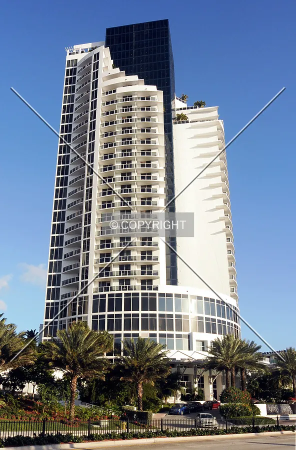 View from the northwest across Collins Avenue