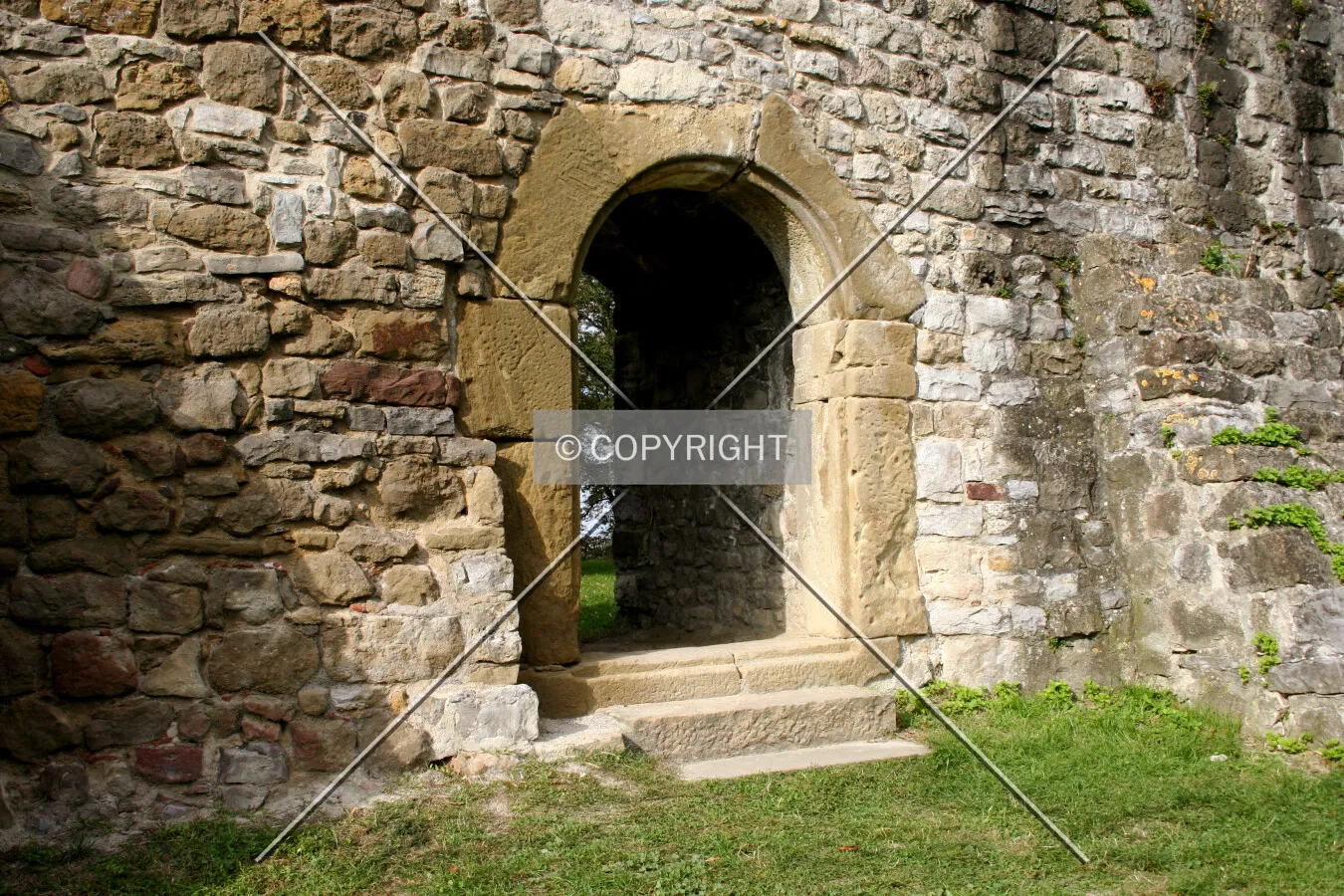 Doorway through the south wall