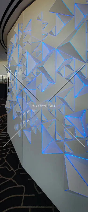 Detail of an interior wall on the observation floor; November 18, 2021