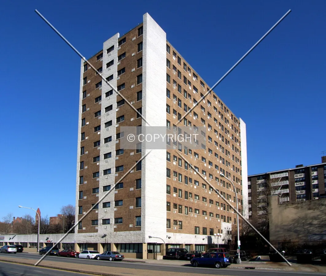 View from the west across Riverdale Avenue