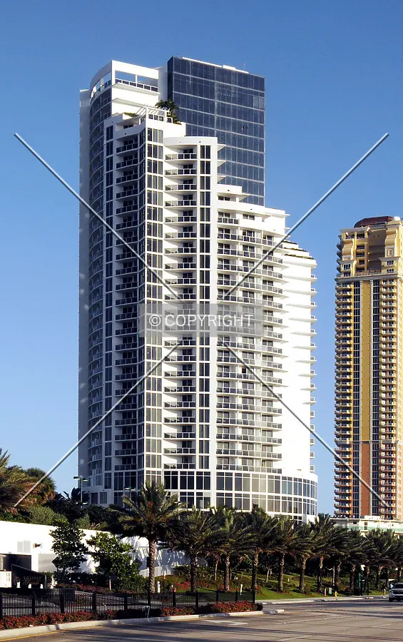 View from the northwest across Collins Avenue