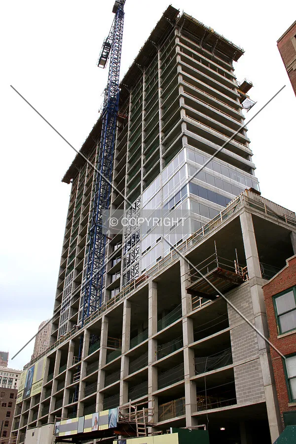 Looking up from the southwest