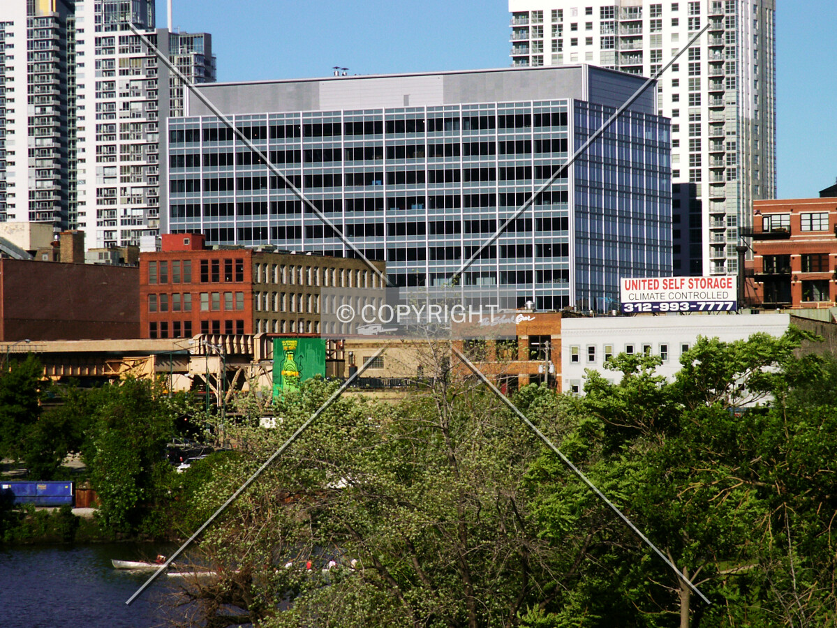 Northeast view from the Orleans Street Bridge