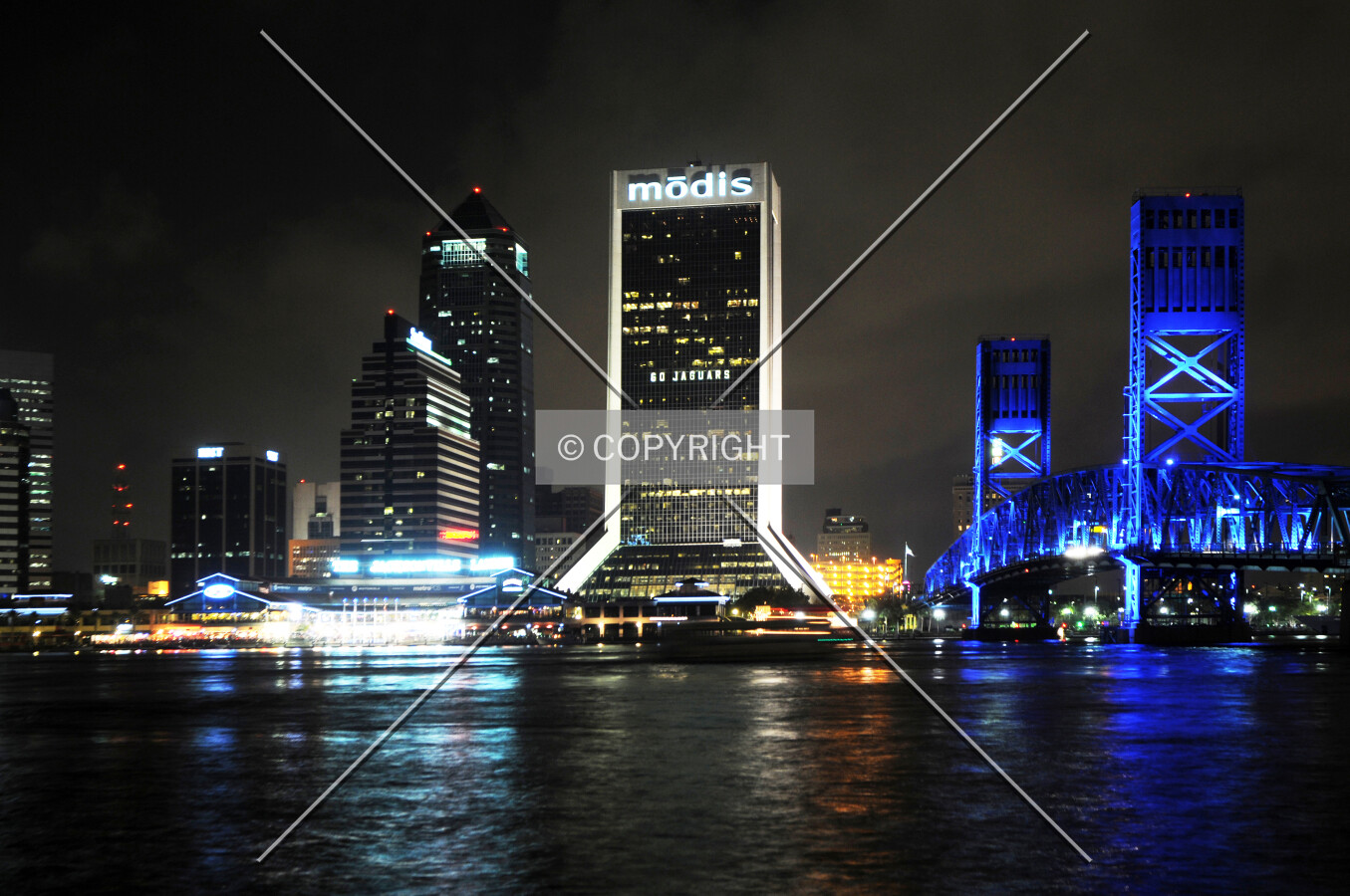 View from the south across the St. Johns River